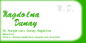 magdolna dunay business card